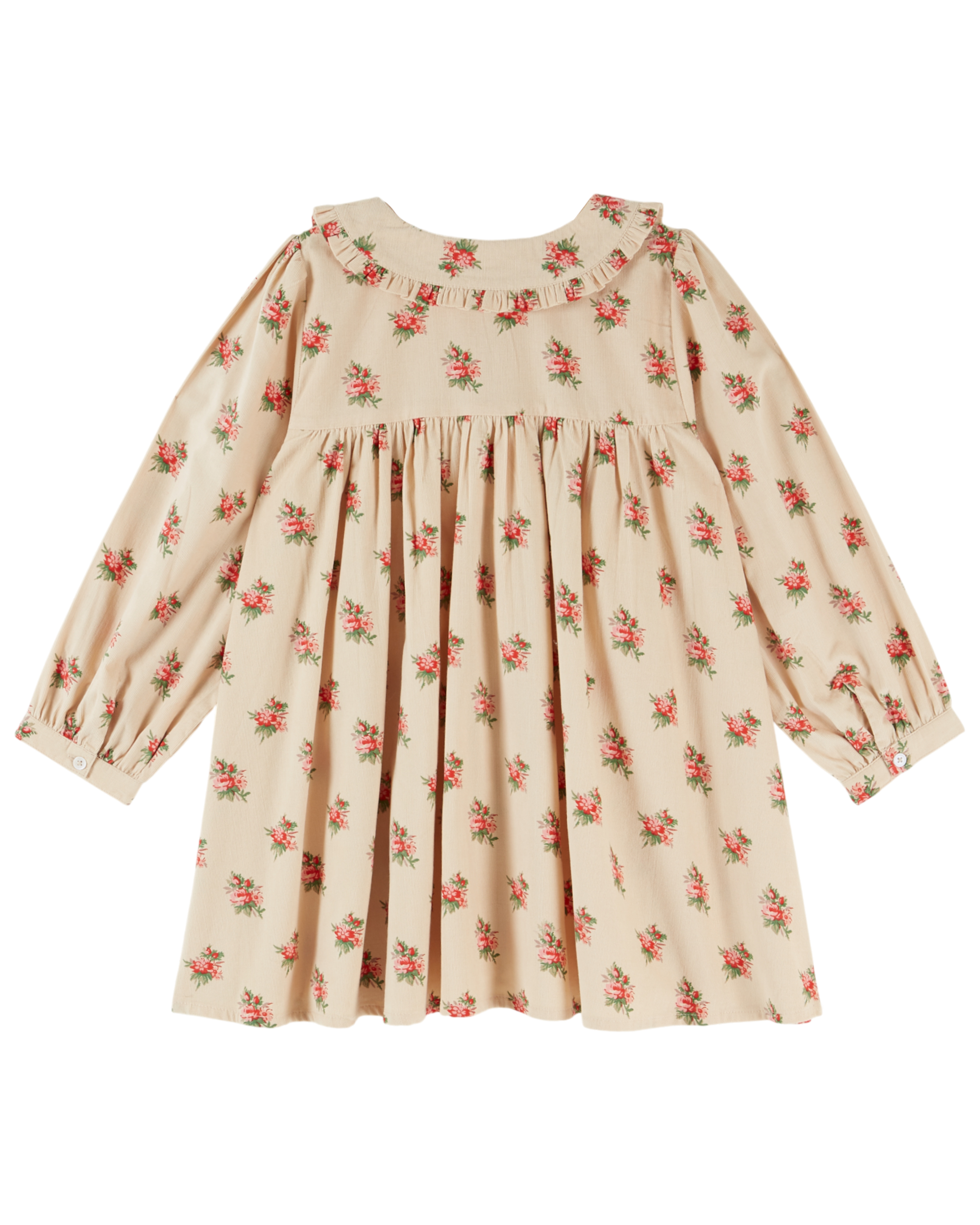 LOOSE-FIT DRESS WITH RUFFLE COLLAR