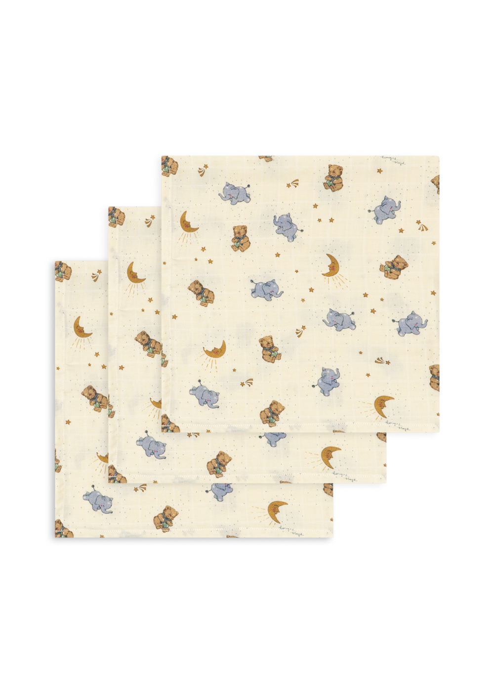 3 PACK MUSLIN CLOTH GOTS