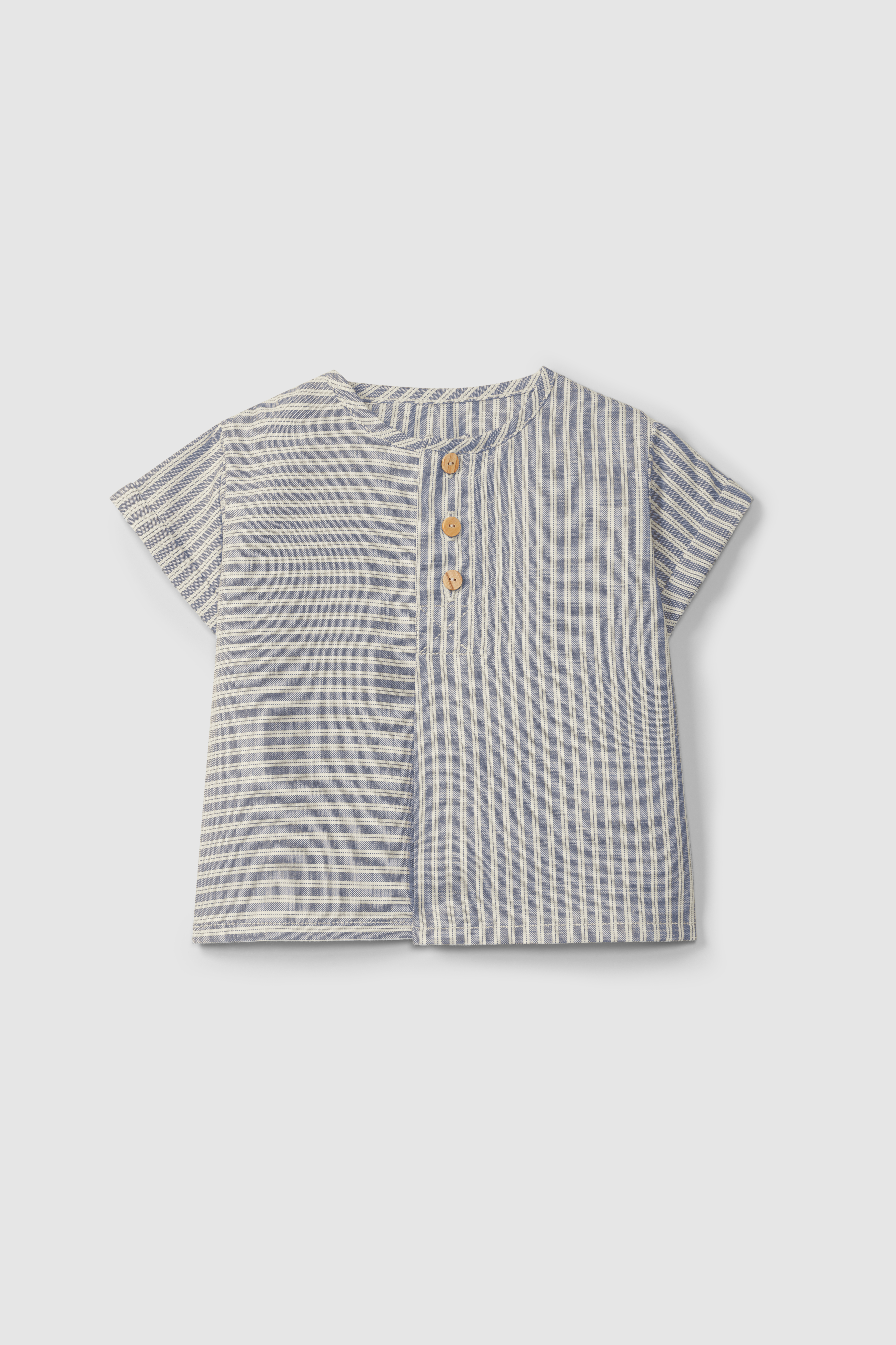 SHIRT IN STRIPED FABRIC