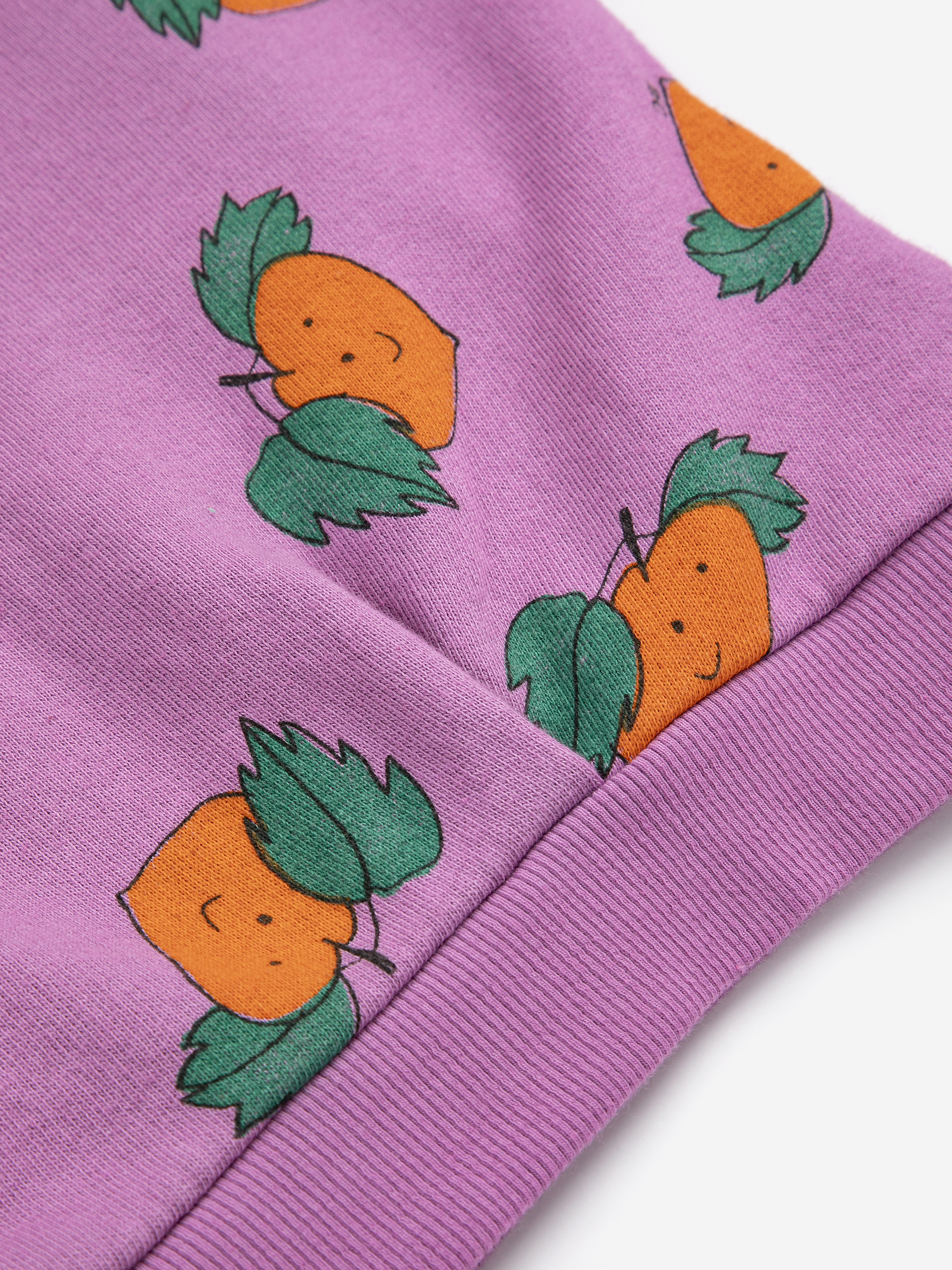 TANGERINE ALL OVER CROPPED SWEATSHIRT