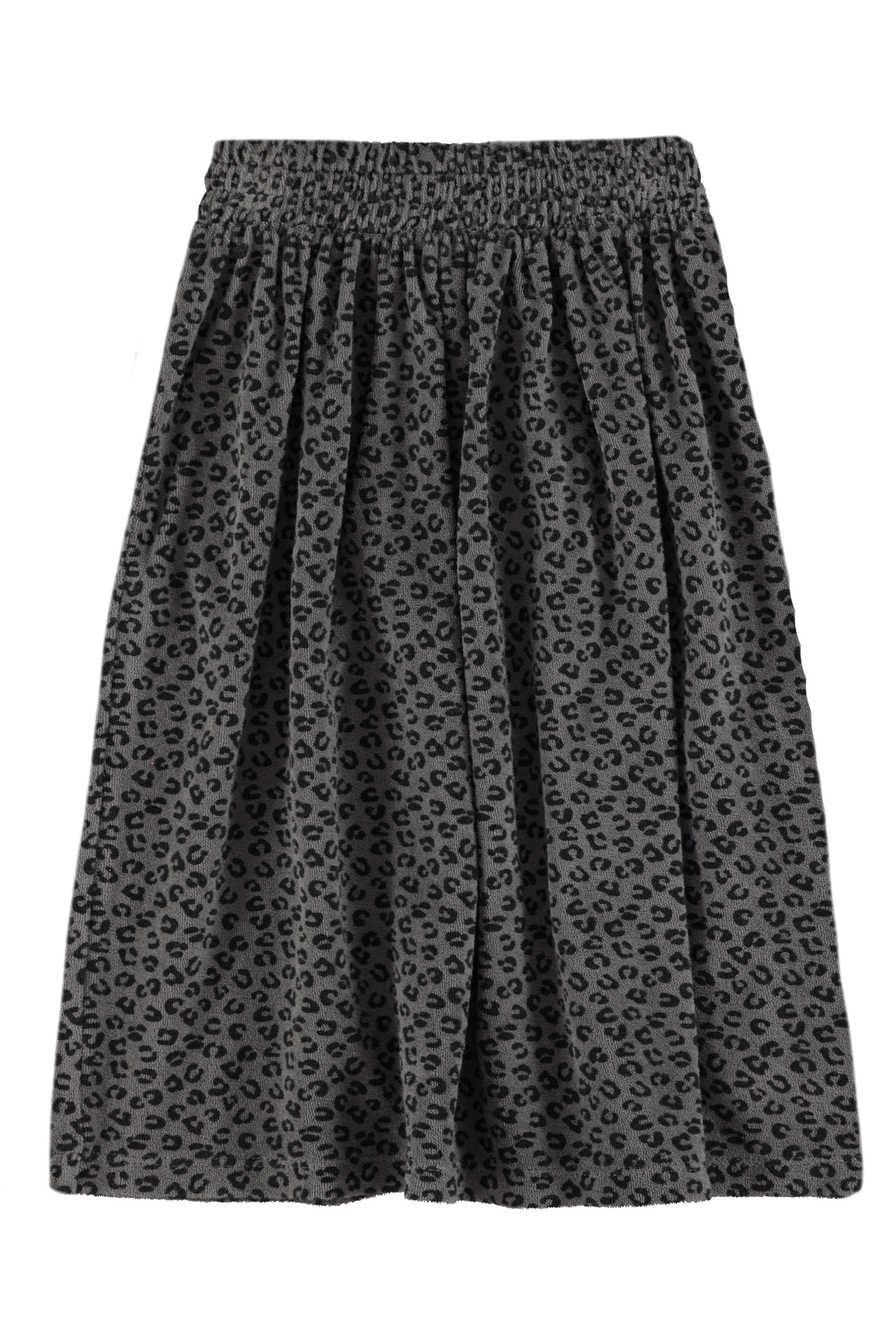 LONG SKIRT GREY W/ ANIMAL PRINT