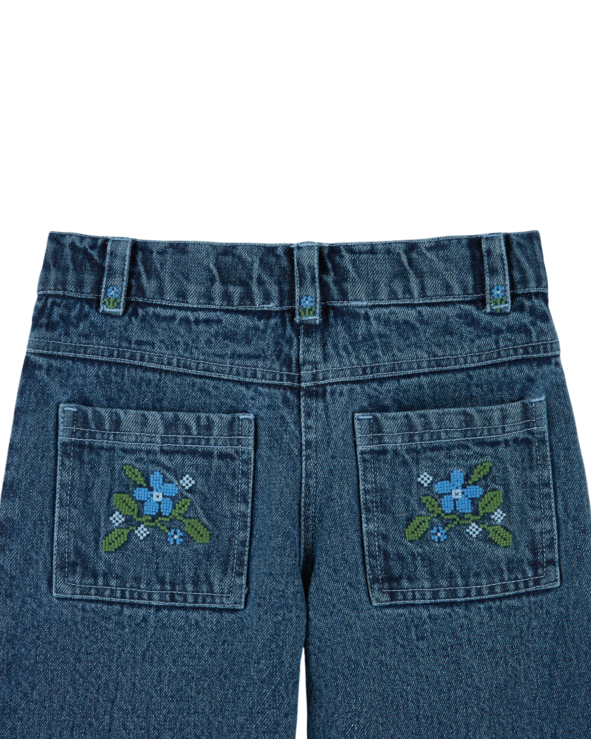 EMBROIDERED POCKET JEANS