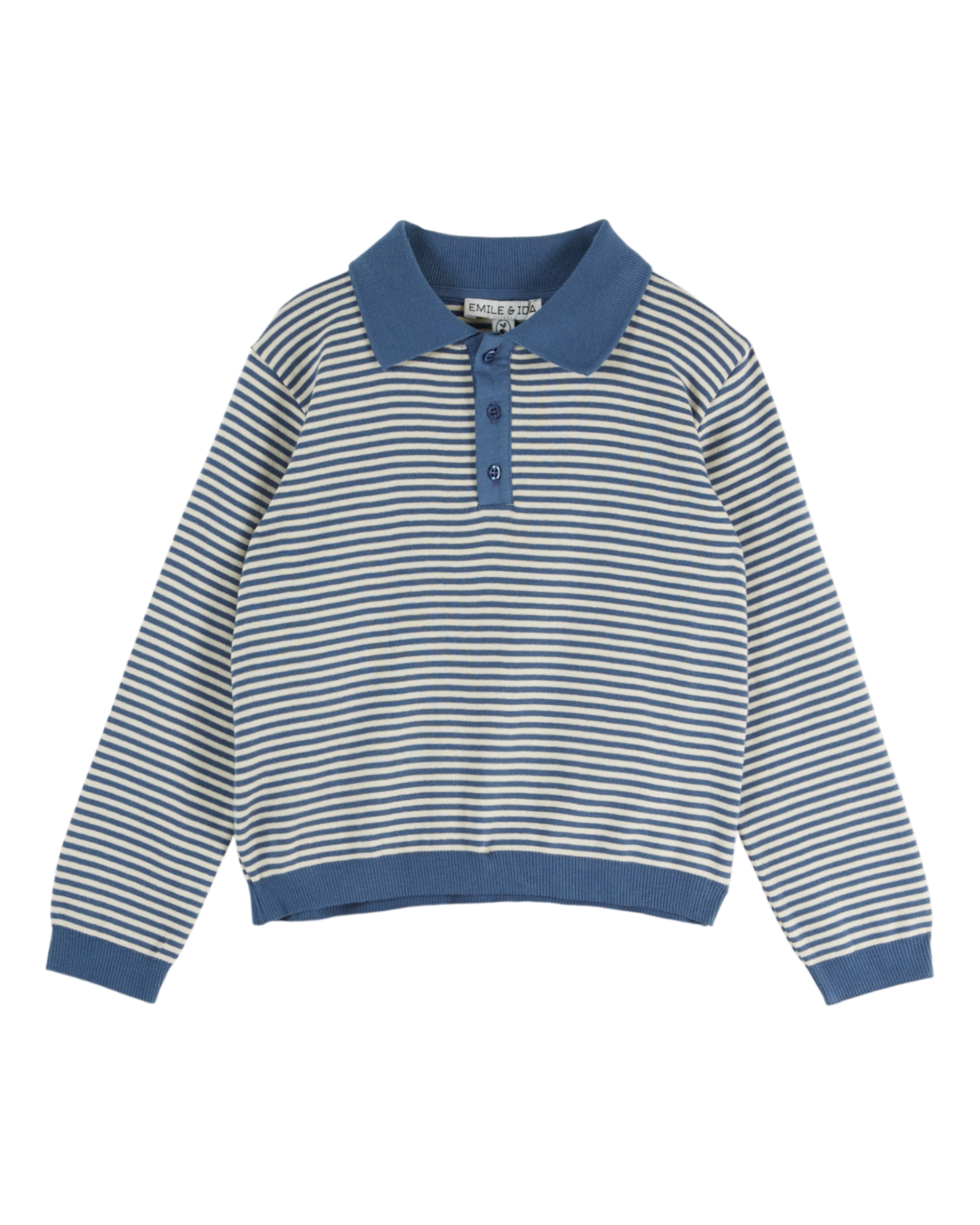 STRIPED POLO SWEATSHIRT
