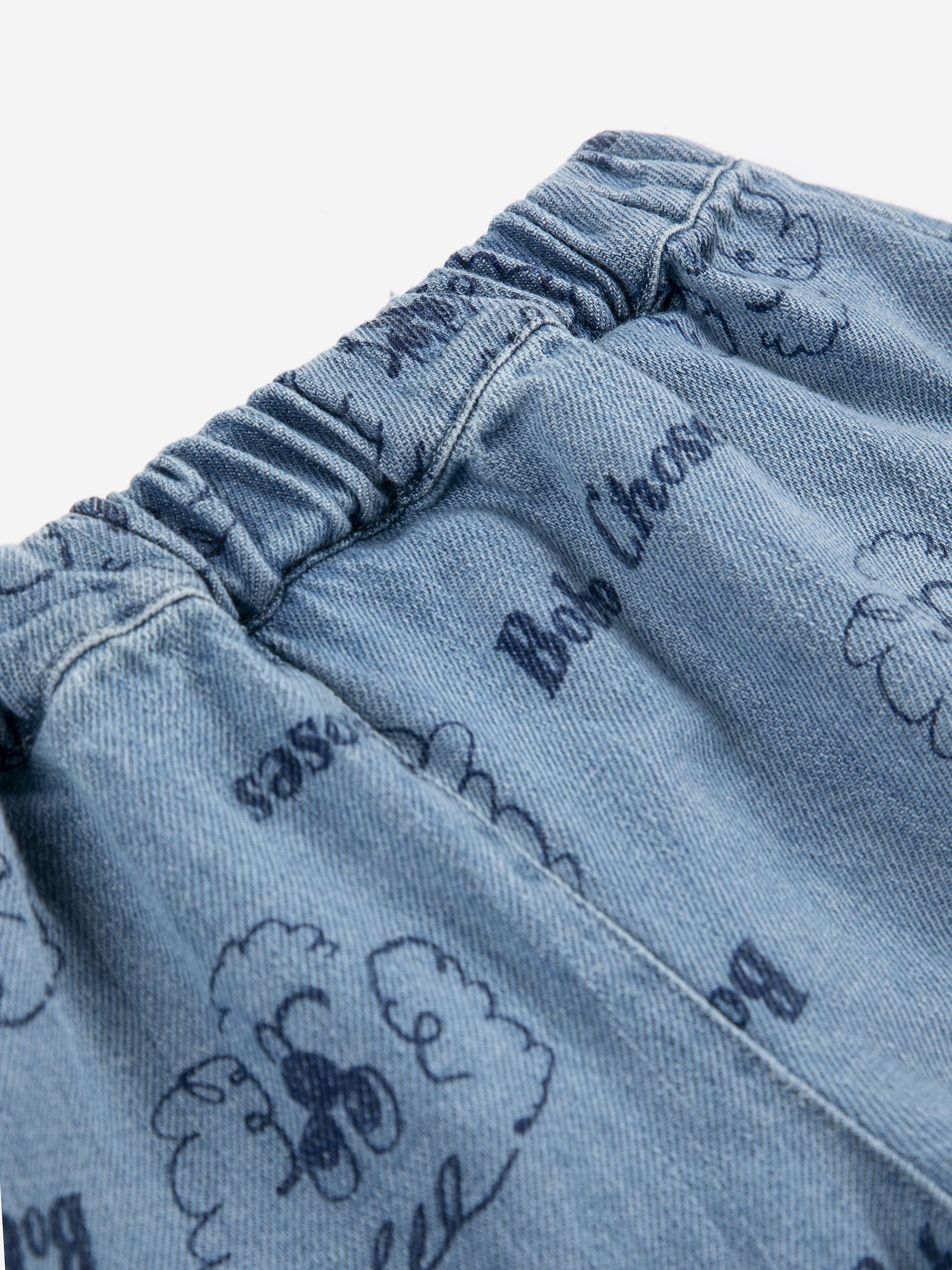 PICKLES THE DOG ALL OVER DENIM PANTS
