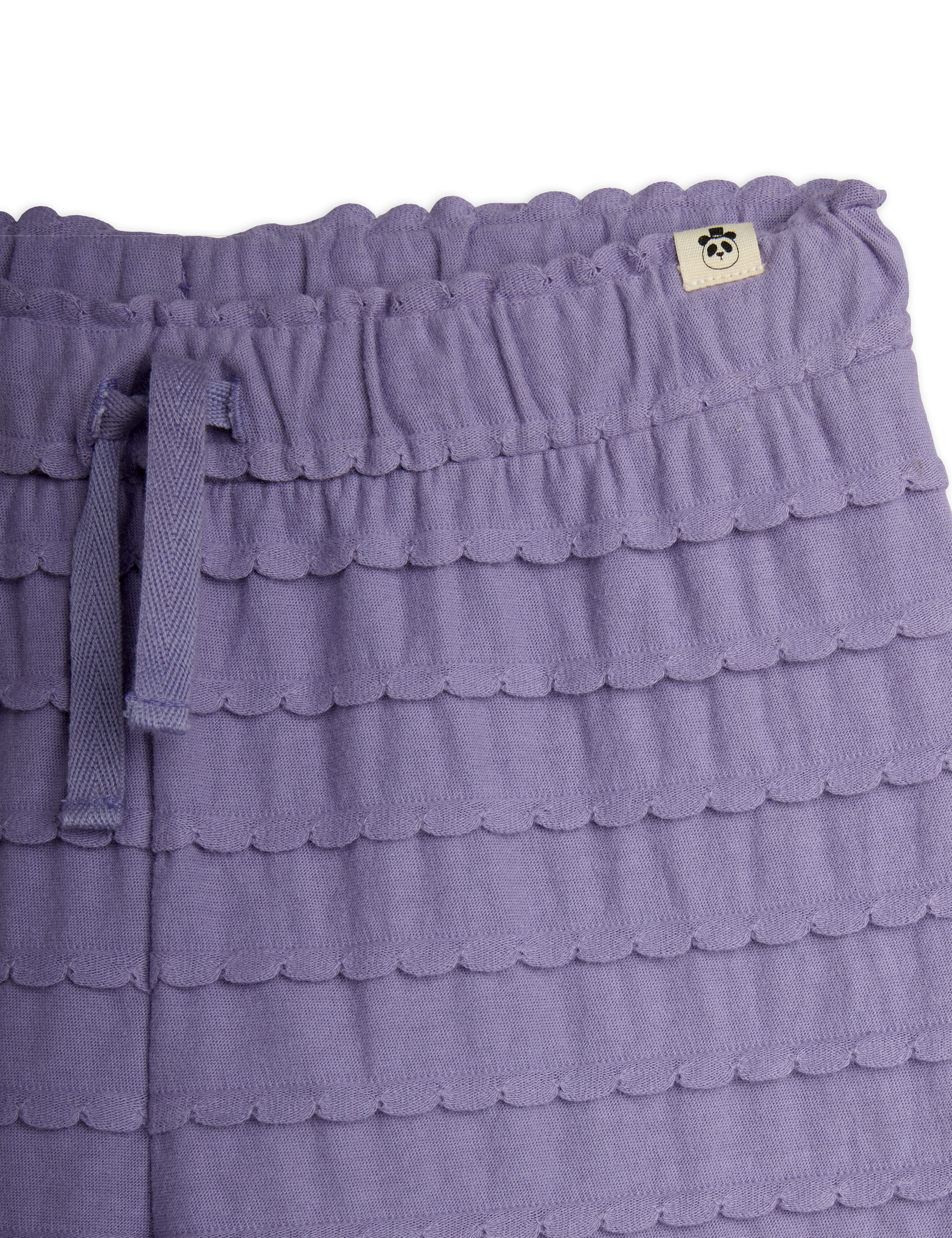 EXTURED FRILL TROUSERS