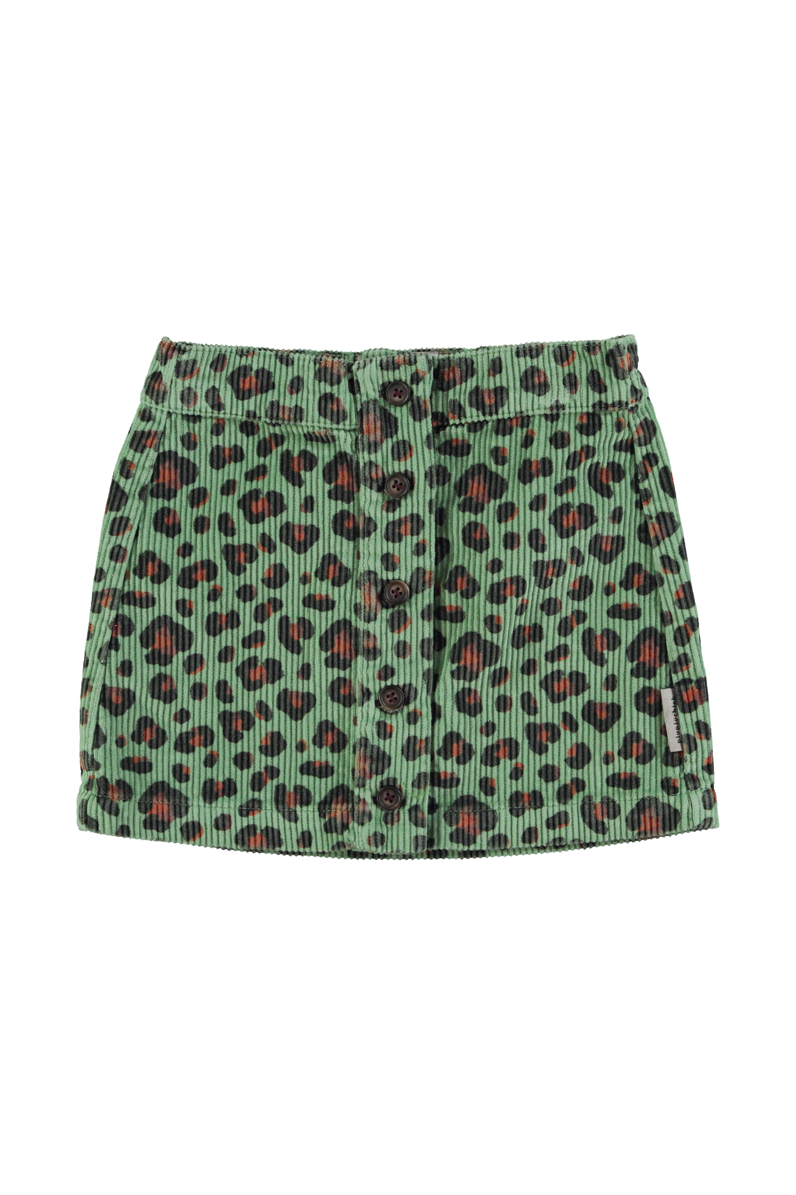 SHORT SKIRT GREEN W/ ANIMAL PRINT