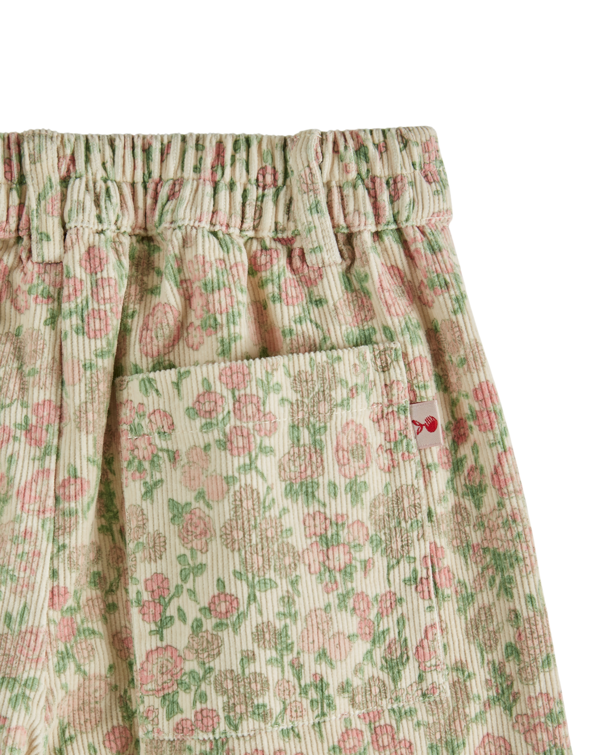 WIDE-LEG VELVET PRINT TROUSERS