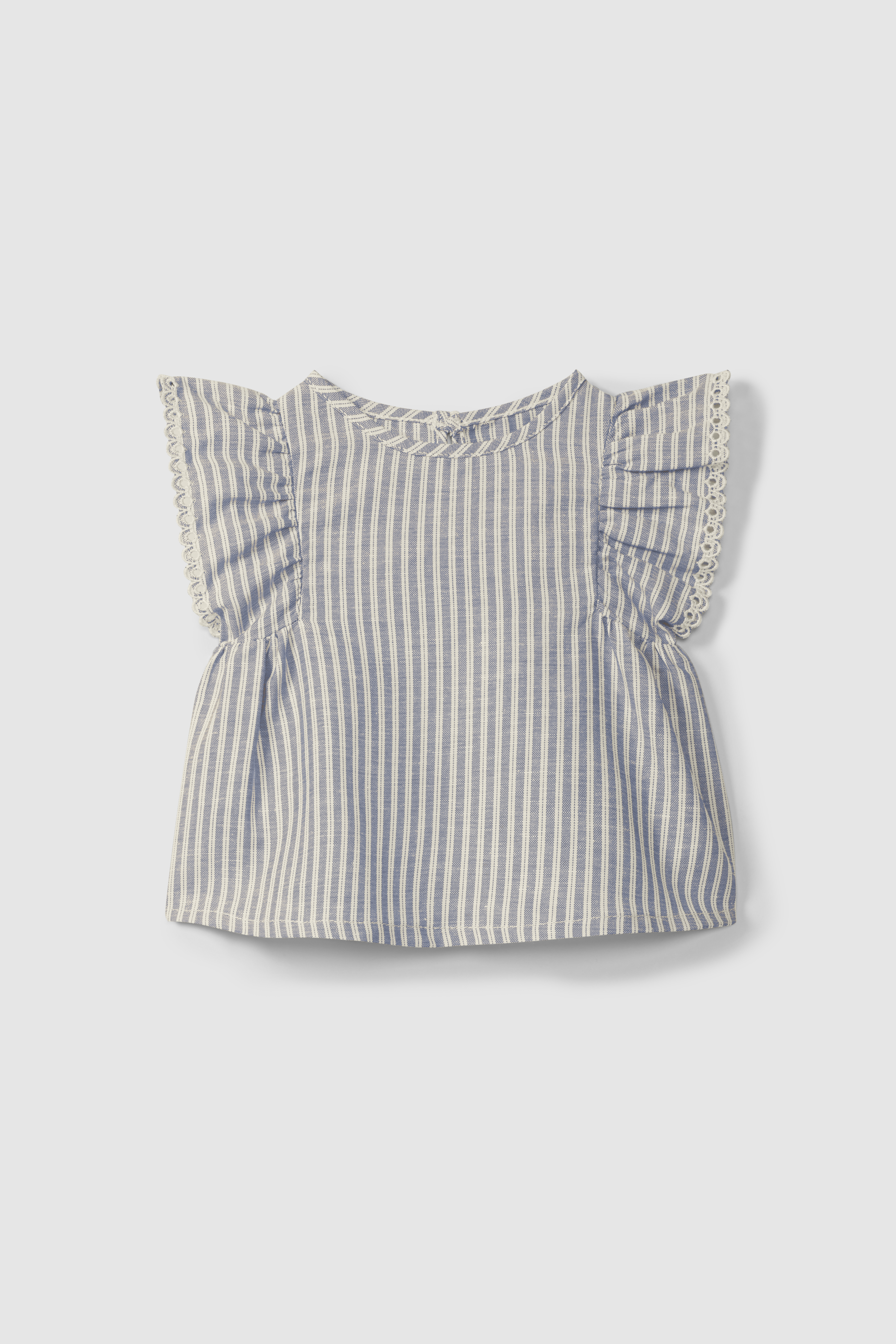 BLOUSE IN STRIPED FABRIC