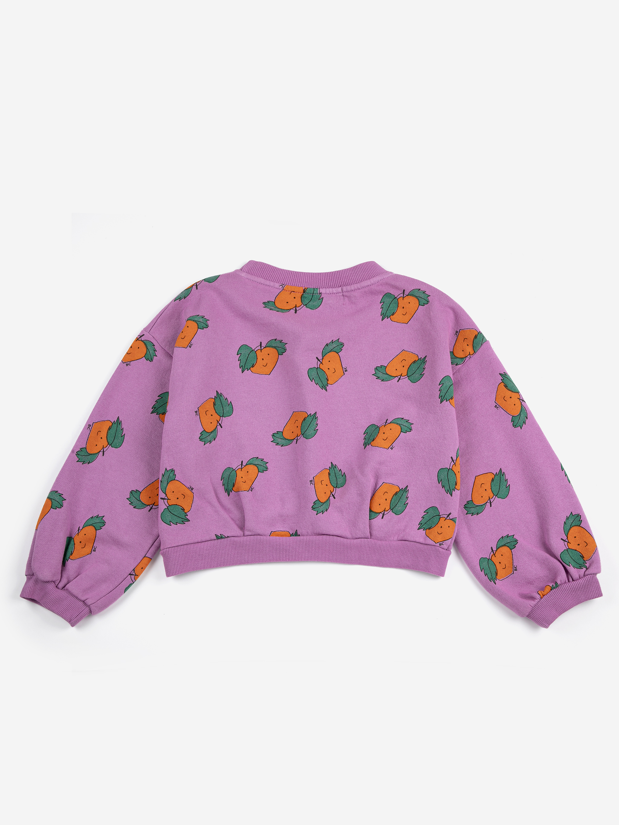 TANGERINE ALL OVER CROPPED SWEATSHIRT