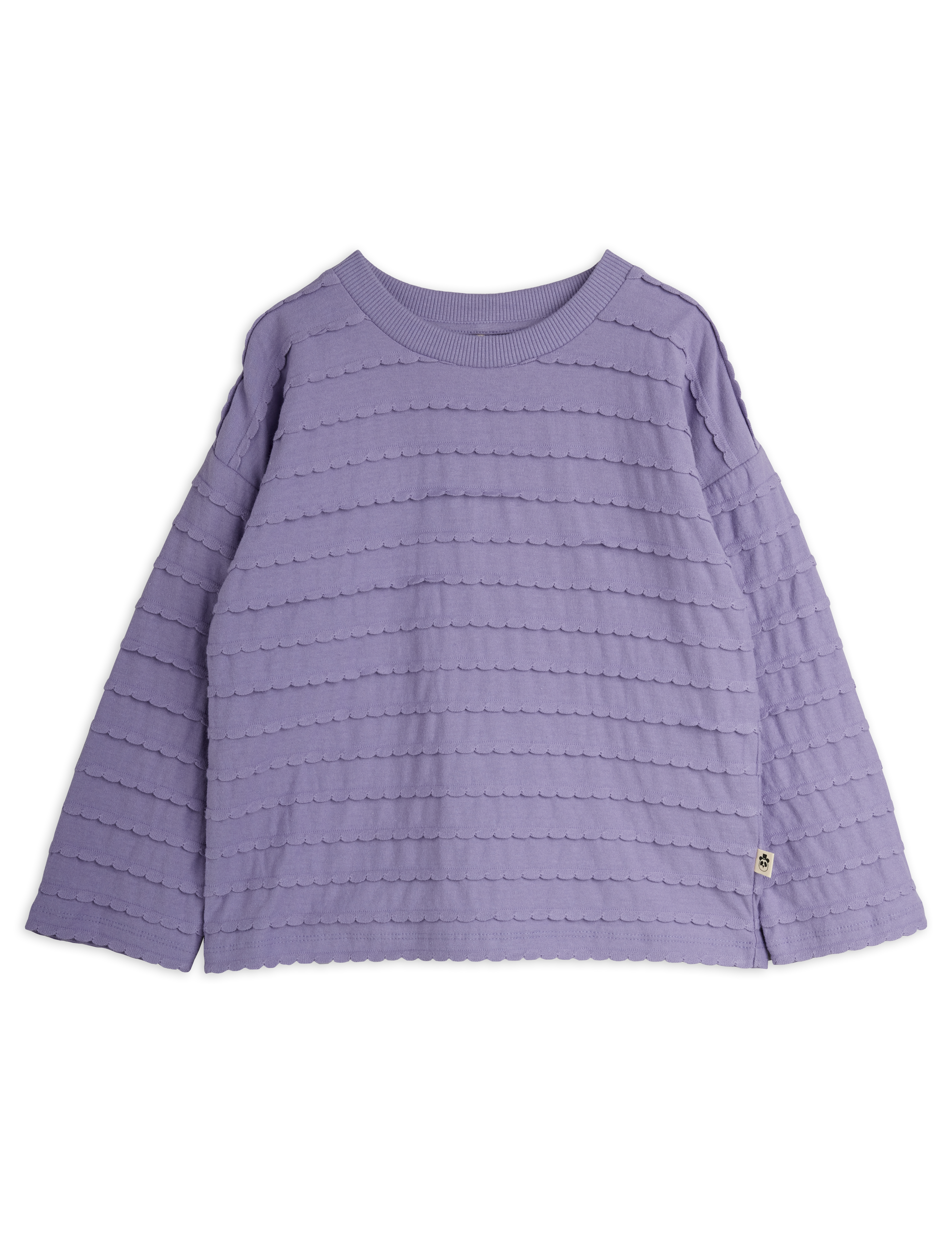 TEXTURED FRILL LS TEE