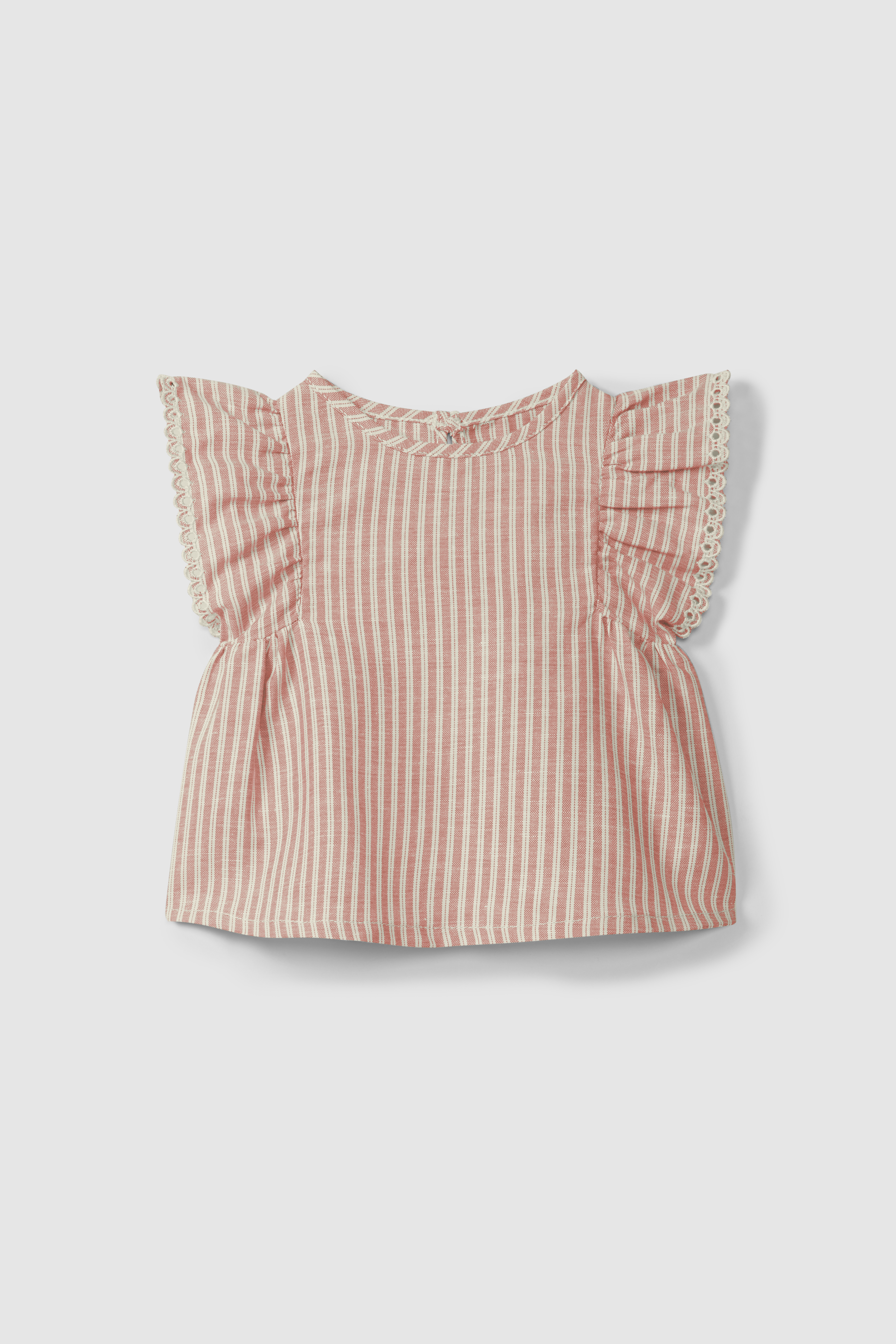 BLOUSE IN STRIPED FABRIC