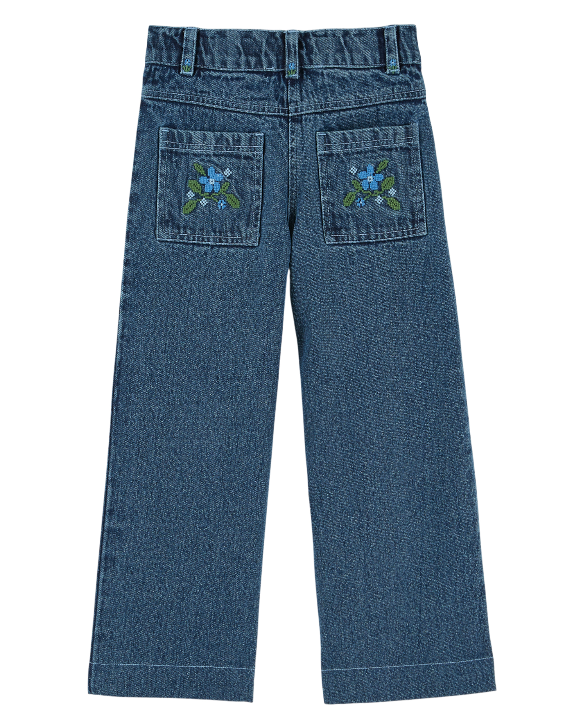 EMBROIDERED POCKET JEANS