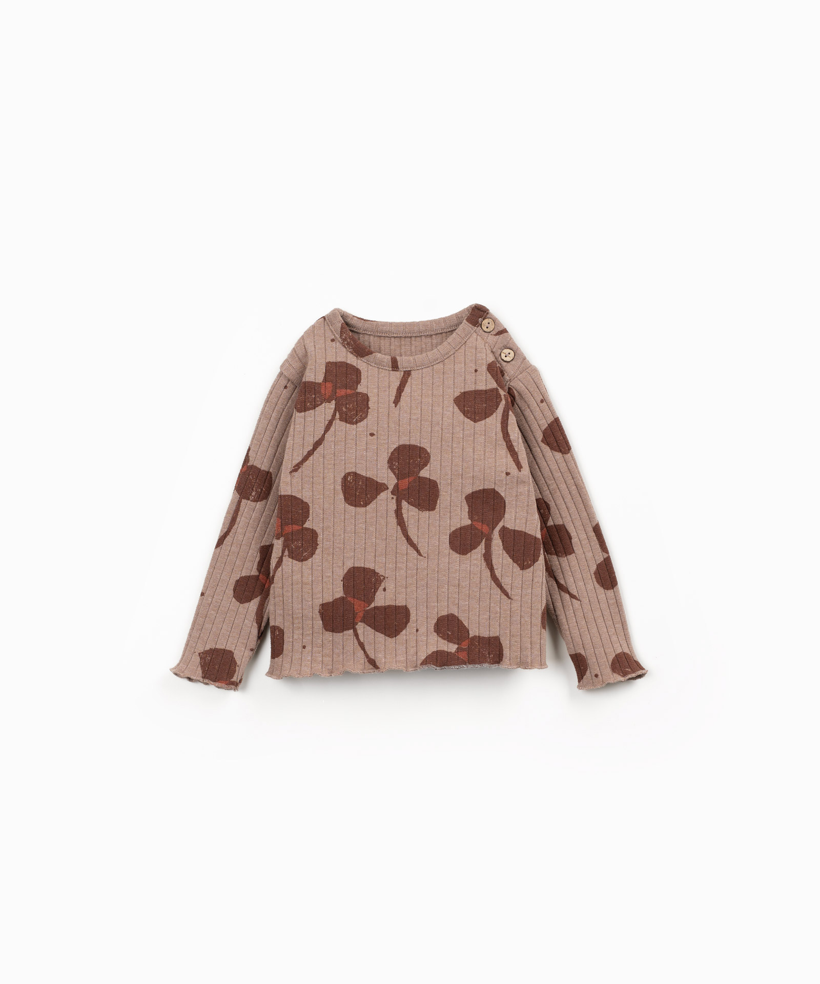 PRINTED RIB LS T-SHIRT