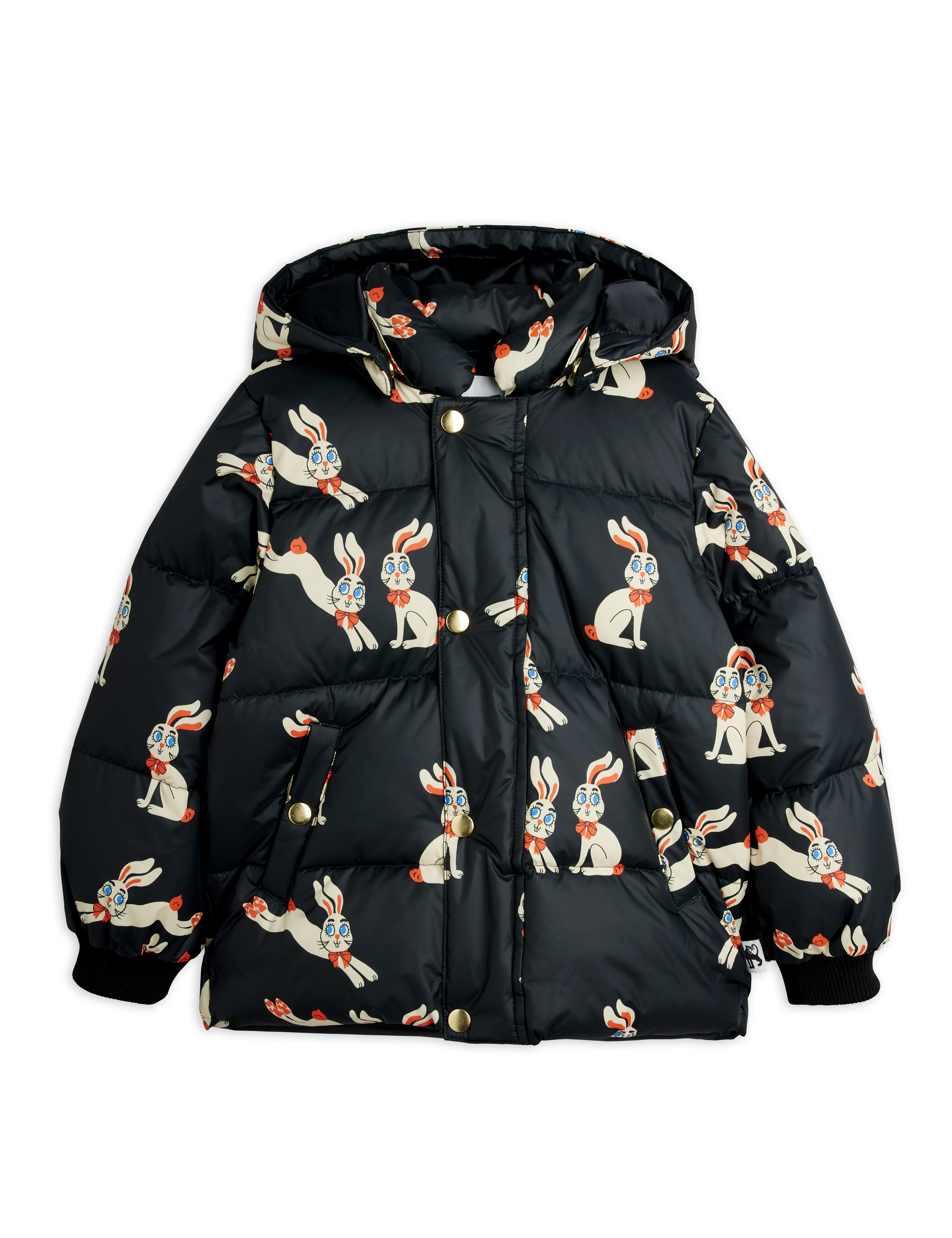 RABBITS AOP HOODED PUFFER