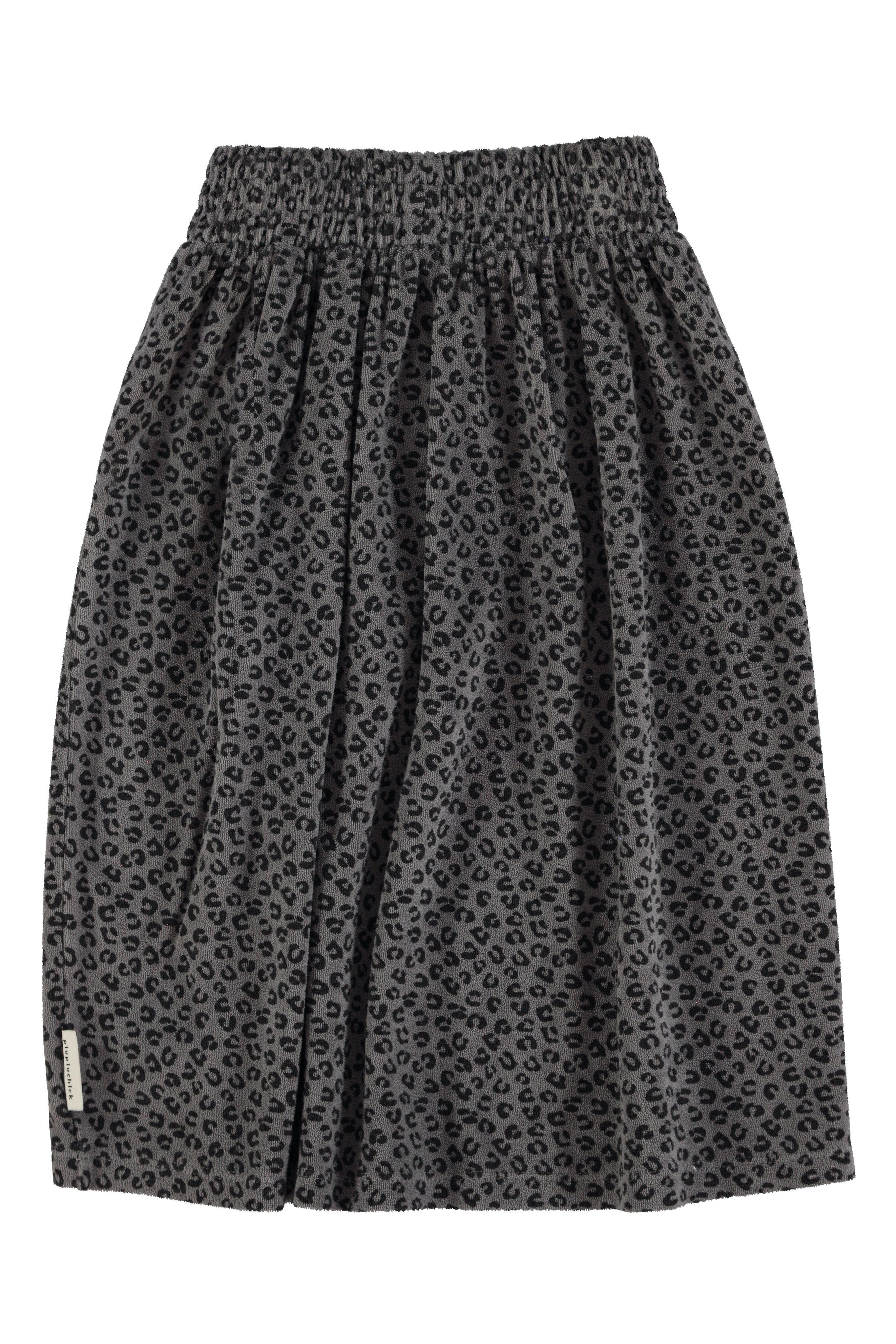 LONG SKIRT GREY W/ ANIMAL PRINT