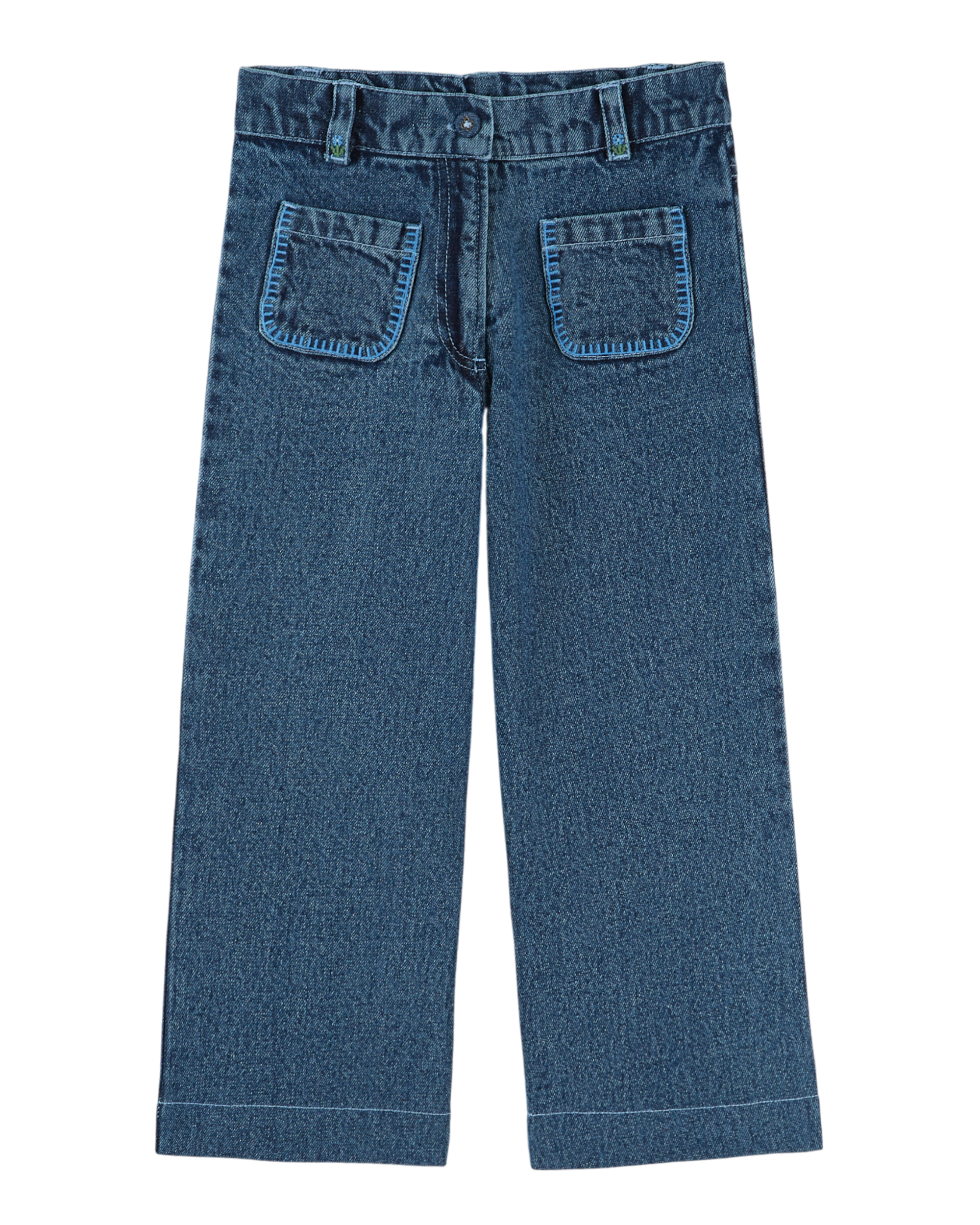 EMBROIDERED POCKET JEANS