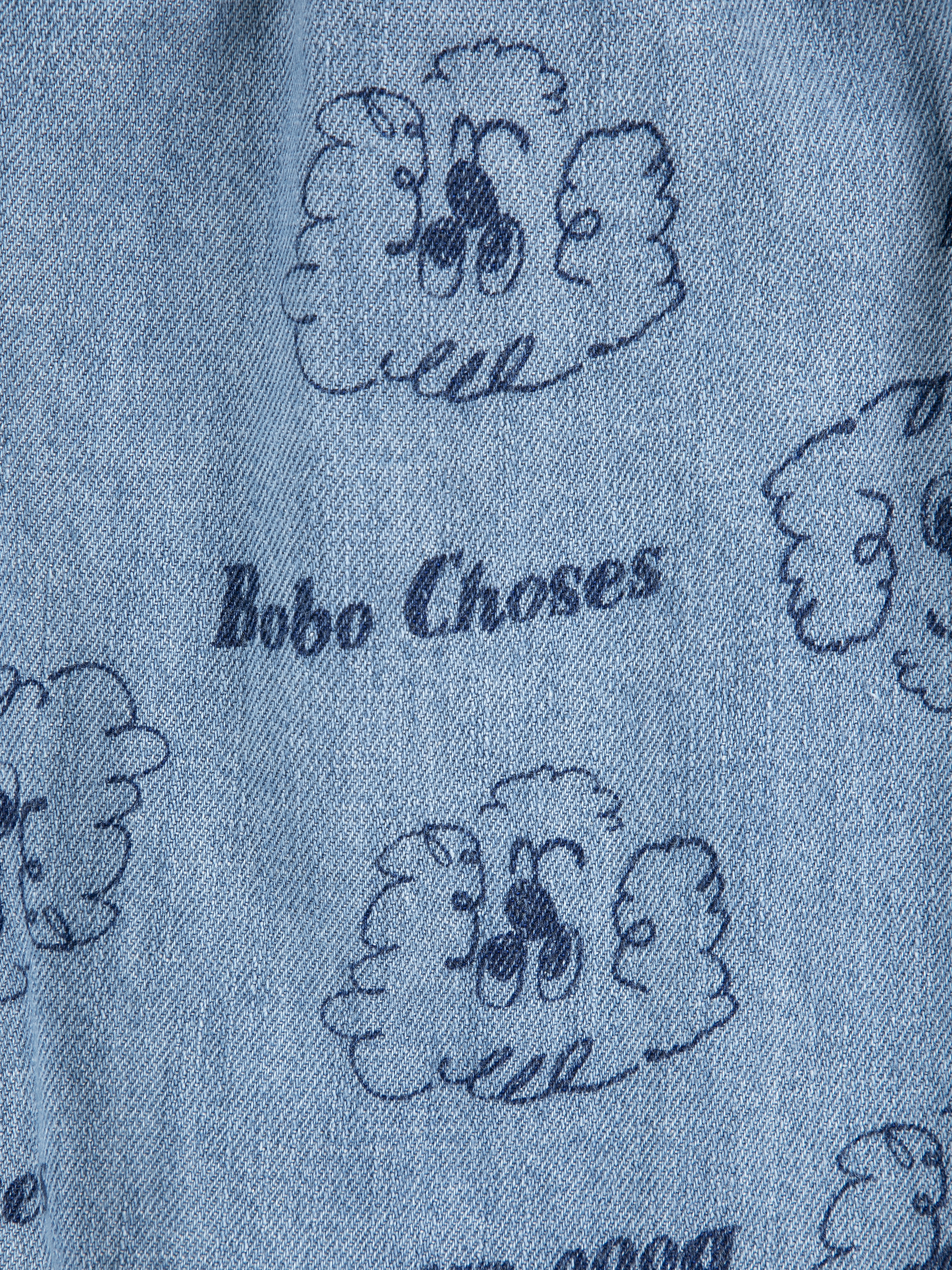 PICKLES THE DOG ALL OVER DENIM PANTS
