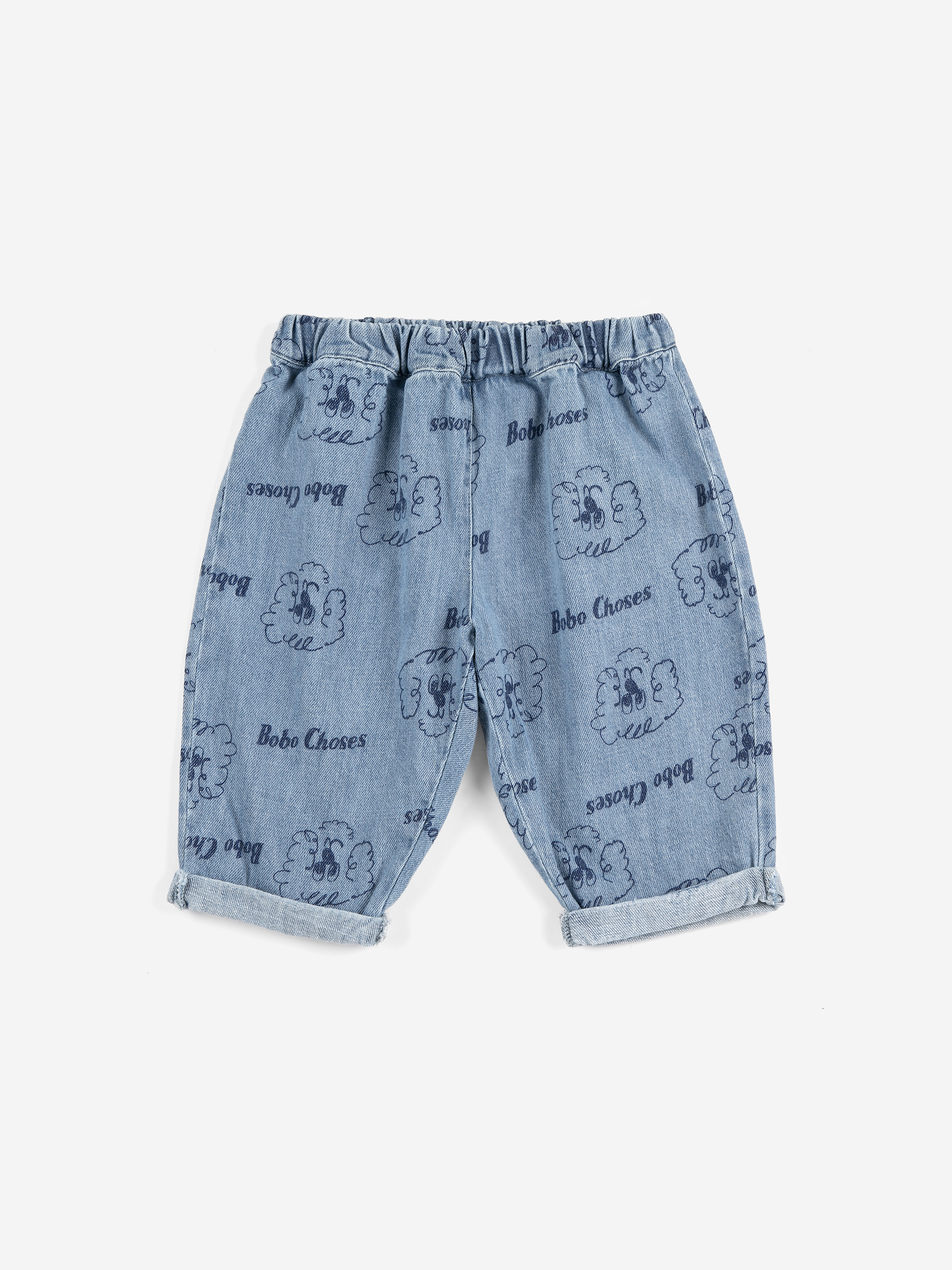 PICKLES THE DOG ALL OVER DENIM PANTS