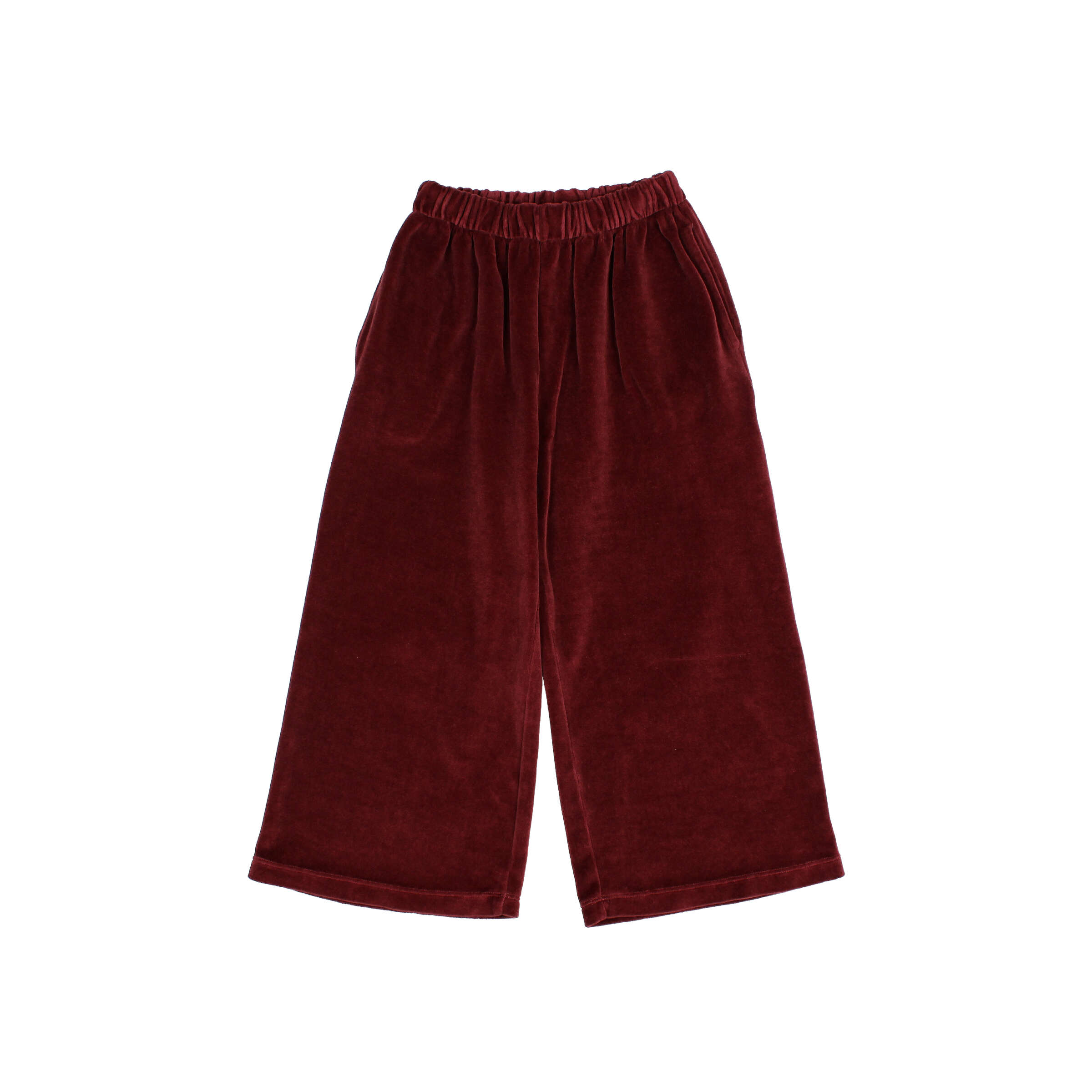 VELVET WIDE LEG PANTS