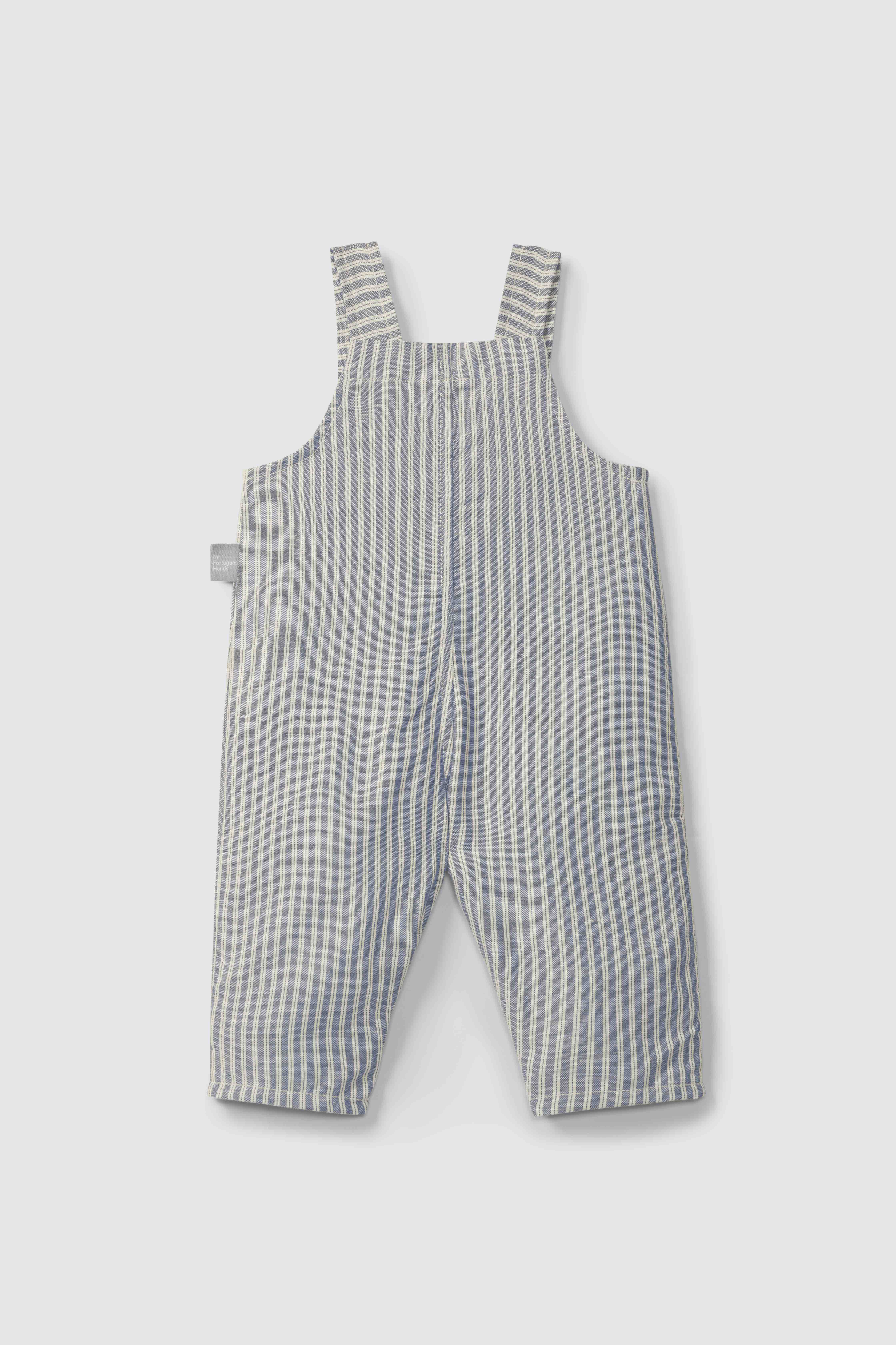 DUNGAREES IN STRIPED FABRIC